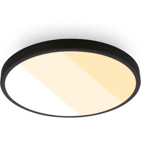 BRILONER - Plafonnier LED, 18W 2000lm, 2700K 3000K 4000K, IP44 Protection éclaboussures, plafonnier lumineux, lampe salle de bai