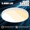 BRILONER - Plafonnier LED, 18W 2000lm, 2700K 3000K 4000K, IP44 Protection éclaboussures, plafonnier lumineux, lampe salle de bai