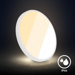 BRILONER - Plafonnier LED, 18W 2000lm, 2700K 3000K 4000K, IP44 Protection éclaboussures, plafonnier lumineux, lampe salle de bai