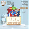 WONDEE Lampe Marvel Les Vengeurs Personnalisable avec Lettres et Dessins, Veilleuse Enfant et Bebe Personnalisée Iron Man, Hulk,