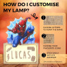 WONDEE Lampe Spider-Man Personnalisable avec Lettres et Dessins, Veilleuse Enfant et Bebe Personnalisée Marvel Spiderman - Decor