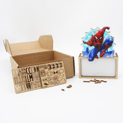 WONDEE Lampe Spider-Man Personnalisable avec Lettres et Dessins, Veilleuse Enfant et Bebe Personnalisée Marvel Spiderman - Decor