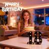 Chiffres lumineux LED - Chiffres lumineux - Chiffres 18 - 21,6 cm - Chiffres lumineux pour 18e anniversaire - Décoration de mari