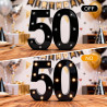 Chiffres lumineux LED - Chiffres lumineux - Chiffres 50 - 21,6 cm - Chiffres lumineux pour 50e anniversaire - Décoration de mari