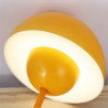 TRIXES Lampe de table rechargeable en forme de champignon jaune moutarde - Lampe portable sans fil - 2000 mAh - Rechargeable par