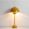 TRIXES Lampe de table rechargeable en forme de champignon jaune moutarde - Lampe portable sans fil - 2000 mAh - Rechargeable par