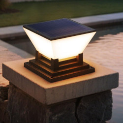 Lampes piliers solaires pour jardin extérieur, IP65 étanche à LED avec 3 températures de couleur, chemin à énergie solaire pour 