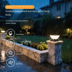 Lampes piliers solaires pour jardin extérieur, IP65 étanche à LED avec 3 températures de couleur, chemin à énergie solaire pour 