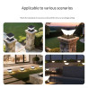 Lampes piliers solaires pour jardin extérieur, IP65 étanche à LED avec 3 températures de couleur, chemin à énergie solaire pour 