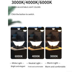 Lampes piliers solaires pour jardin extérieur, IP65 étanche à LED avec 3 températures de couleur, chemin à énergie solaire pour 