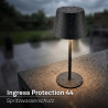 BRILONER - Lampe de table sans fil, variateur tactile continu, fonction mémoire, ip44, câble usb-c, batterie remplaçable, lampe 