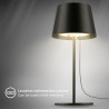 BRILONER - Lampe de table sans fil, variateur tactile continu, fonction mémoire, ip44, câble usb-c, batterie remplaçable, lampe 