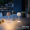BRILONER - Lampe de table sans fil, variateur tactile continu, fonction mémoire, ip44, câble usb-c, batterie remplaçable, lampe 