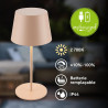 Briloner - lampe de table sans fil, variateur tactile continu, fonction mémoire, ip44, câble usb-c, batterie remplaçable, lampe 