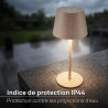 Briloner - lampe de table sans fil, variateur tactile continu, fonction mémoire, ip44, câble usb-c, batterie remplaçable, lampe 