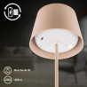 Briloner - lampe de table sans fil, variateur tactile continu, fonction mémoire, ip44, câble usb-c, batterie remplaçable, lampe 
