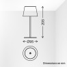Briloner - lampe de table sans fil, variateur tactile continu, fonction mémoire, ip44, câble usb-c, batterie remplaçable, lampe 