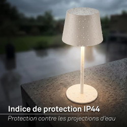 BRILONER - Lampe de table sans fil, variateur tactile continu, fonction mémoire, ip44, câble usb-c, batterie remplaçable, lampe 