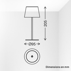 BRILONER - Lampe de table sans fil, variateur tactile continu, fonction mémoire, ip44, câble usb-c, batterie remplaçable, lampe 