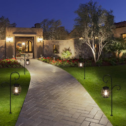 Lot de 2 lampes solaires à suspendre pour l'extérieur - Lanternes solaires rétro à LED - Décoration de jardin - Étanche - En mét
