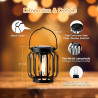 Lot de 2 lampes solaires à suspendre pour l'extérieur - Lanternes solaires rétro à LED - Décoration de jardin - Étanche - En mét