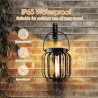 Lot de 2 lampes solaires à suspendre pour l'extérieur - Lanternes solaires rétro à LED - Décoration de jardin - Étanche - En mét