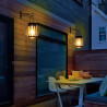 Lot de 2 lampes solaires à suspendre pour l'extérieur - Lanternes solaires rétro à LED - Décoration de jardin - Étanche - En mét