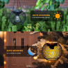 Lot de 2 lampes solaires à suspendre pour l'extérieur - Lanternes solaires rétro à LED - Décoration de jardin - Étanche - En mét