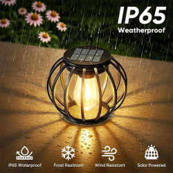 Lot de 2 lampes solaires à suspendre pour l'extérieur - Lanternes solaires rétro à LED - Décoration de jardin - Étanche - En mét