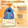 WONDEE Lampe Stitch Personnalisable [Comprend Kit de Lettres et Dessins], Disney Veilleuse Stich Bébé et Enfant Personnalisée - 