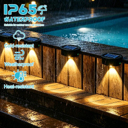 Lot de 4 lampes solaires de piscine, éclairage solaire pour extérieur, jardin, piscine, étanchéité IP65, lampes solaires pour pi