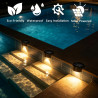 Lot de 4 lampes solaires de piscine, éclairage solaire pour extérieur, jardin, piscine, étanchéité IP65, lampes solaires pour pi