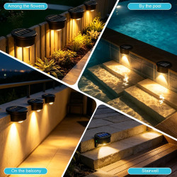 Lot de 4 lampes solaires de piscine, éclairage solaire pour extérieur, jardin, piscine, étanchéité IP65, lampes solaires pour pi