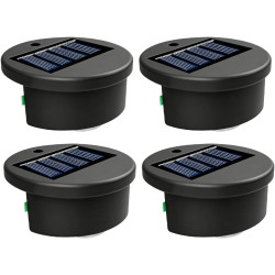 Lot de 4 lampes solaires de piscine, éclairage solaire pour extérieur, jardin, piscine, étanchéité IP65, lampes solaires pour pi