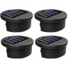 Lot de 4 lampes solaires de piscine, éclairage solaire pour extérieur, jardin, piscine, étanchéité IP65, lampes solaires pour pi