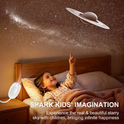 Veilleuse projecteur galaxie pour chambre à coucher – Lampe LED 2 en 1 USB ciel étoilé | Décoration de plafond de voiture et de 