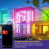 Bande LED COB RGBWW intelligente de 10 m, 672 LED/m, compatible avec Alexa et Google Assistant, synchronisation musicale, bande 
