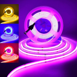 Wifi 10M COB RGB Ruban Led Chambre 576led/M 5760leds 24V Bande LED fonctionne avec Google Home assistant/Alexa,Rubans à LED dimm