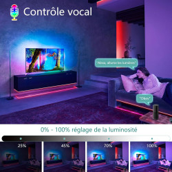 5m wifi COB RGB LED bande lumineuse avec chaîne lumineuse 576led/M 24V dimmable lumière LED déformable avec télécommande bande l