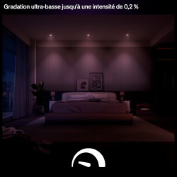 Philips Hue Spot Encastrable Fin, Plafonnier LED Encastré, 1000 lm, 90 mm, Fin, Spectre Complet 1000 K-20000 K, Gradation Ultra 