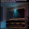 Philips Hue Spot Encastrable Fin, Plafonnier LED Encastré, 1000 lm, 90 mm, Fin, Spectre Complet 1000 K-20000 K, Gradation Ultra 