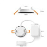 Philips Hue Spot Encastrable Fin, Plafonnier LED Encastré, 1000 lm, 90 mm, Fin, Spectre Complet 1000 K-20000 K, Gradation Ultra 