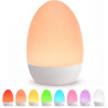 Veilleuse en forme d'œuf pour bébé – Lampe de chevet rechargeable 2600 mAh avec 3 températures de couleur + 12 couleurs RVB, int