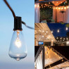 Brigros blanc guirlande lumineuse d'extérieur 27 lumières led basse consommation avec 4 modes, télécommande incluse