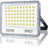Projecteur LED Extérieur 50W 1 Pièce, 5000LM Spot LED Exterieur | 6500K Blanc Froid Brillant Projecteur Exterieur, IP67 Étanche 