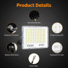 Projecteur LED Extérieur 100W 2 Pièce, 10000LM Spot LED Exterieur | 6500K Blanc Froid Brillant Projecteur Exterieur, IP67 Étanch