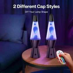 Lampe a Lave LED 17 Changement de Couleur avec Télécommande. Lampes à mouvement liquide pour Enfants Adultes. Lampe d'ambiance o
