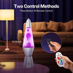 Lampe a Lave LED 17 Changement de Couleur avec Télécommande. Lampes à mouvement liquide pour Enfants Adultes. Lampe d'ambiance o