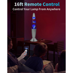 Lampe a Lave XXL LED 17 Couleurs avec Télécommande. Lampes à mouvement liquide pour Enfants Adultes. Veilleuse personnalisée Cad