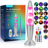 Lampe a Lave XXL LED 17 Couleurs avec Télécommande. Lampes à mouvement liquide pour Enfants Adultes. Veilleuse personnalisée Cad